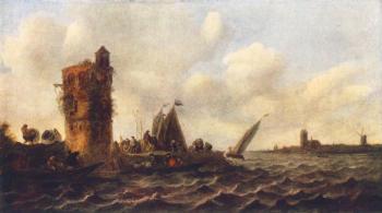 Jan Van Goyen : A View on the Maas near Dordrecht